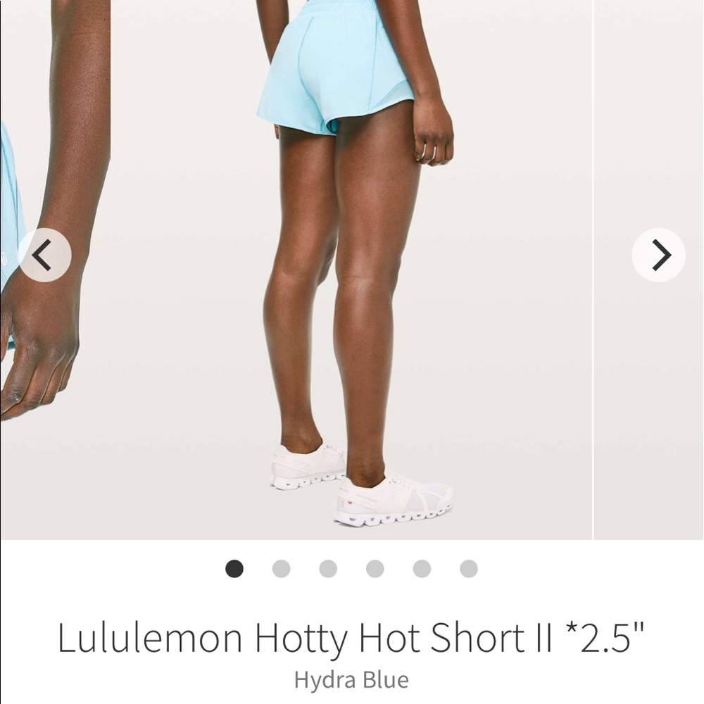 Lululemon Hotty Hot Shorts I’m Hydra Blue sz 4